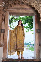 Prerna Rupali | Premium Viscose Unstitched Suit Set with Embroidery & Digital Print 1703